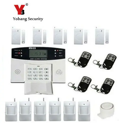 YobangSecurity Wireless Home GSM SMS Security Burglar Alarm Kit System LCD Auto Dialing Call PIR Motion Door Window Sensor
YobangSecurity Wireless Home GSM SMS Security Burglar Alarm Kit System LCD Auto Dialing Call PIR Motion Door Window Sensor