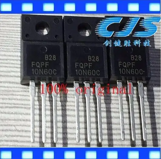 Оригинальный 10 шт. FQPF10N60C TO 220 FQPF10N60 10N60C 10N60 600V N Channel MOSFET|mosfet 600v|mosfet n-channelmosfet to-220 |