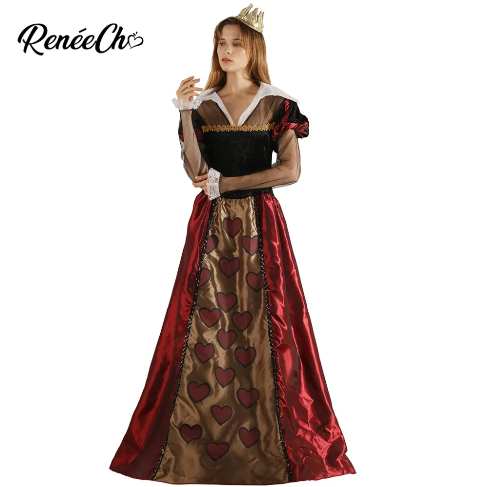 Reneecho Women Queen Of Hearts Costume Adult Halloween Costumes Medieval Goddess Dress Carnival Birthday Party Purim Dress Up
Reneecho Women Queen Of Hearts Costume Adult Halloween Costumes Medieval Goddess Dress Carnival Birthday Party Purim Dress Up