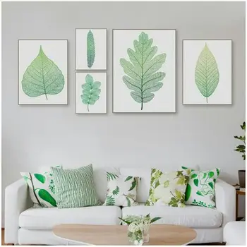 New Arrival Nordic Decorative Wall Pictures for Living Room Fresh Green Leaves Wall Art Canvas Painting Garden Decoration
New Arrival Nordic Decorative Wall Pictures for Living Room Fresh Green Leaves Wall Art Canvas Painting Garden Decoration