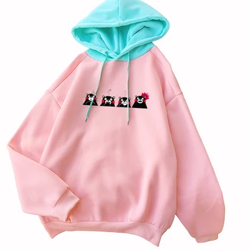 Autumn Kawaii Cartoon Kumamon Hoodies 2018 New Casual Women Long Sleeve Splicing Fleece Sweatshirt Harajuku Streetwear Pullovers
Autumn Kawaii Cartoon Kumamon Hoodies 2018 New Casual Women Long Sleeve Splicing Fleece Sweatshirt Harajuku Streetwear Pullovers