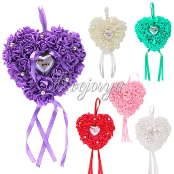 Heart Shaped Ring Pillow Box Ribbon Foam Flower Elegant Rose Hanging Wedding Decoration Rhinestone
Heart Shaped Ring Pillow Box Ribbon Foam Flower Elegant Rose Hanging Wedding Decoration Rhinestone