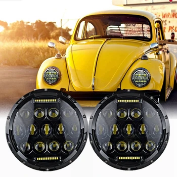 1pair 7" LED Round Headlights For Lada Niva 4x4 7 Inch 75W Chrome Driving Headlamp With White DRL For Nissan Patrol Y60
1pair 7" LED Round Headlights For Lada Niva 4x4 7 Inch 75W Chrome Driving Headlamp With White DRL For Nissan Patrol Y60