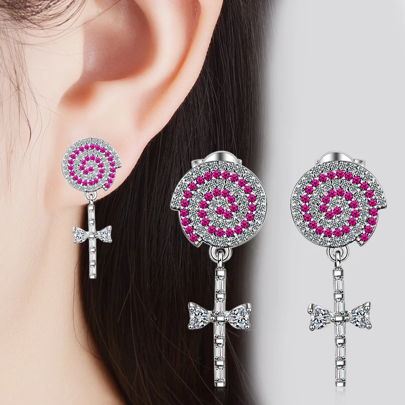 ZFVB 925 Silver Fashion Lollipop Earrings for Women Classic Crystal Wedding Bowknot Earring Cross CZ zircon Jewelry Bijoux Gift
ZFVB 925 Silver Fashion Lollipop Earrings for Women Classic Crystal Wedding Bowknot Earring Cross CZ zircon Jewelry Bijoux Gift