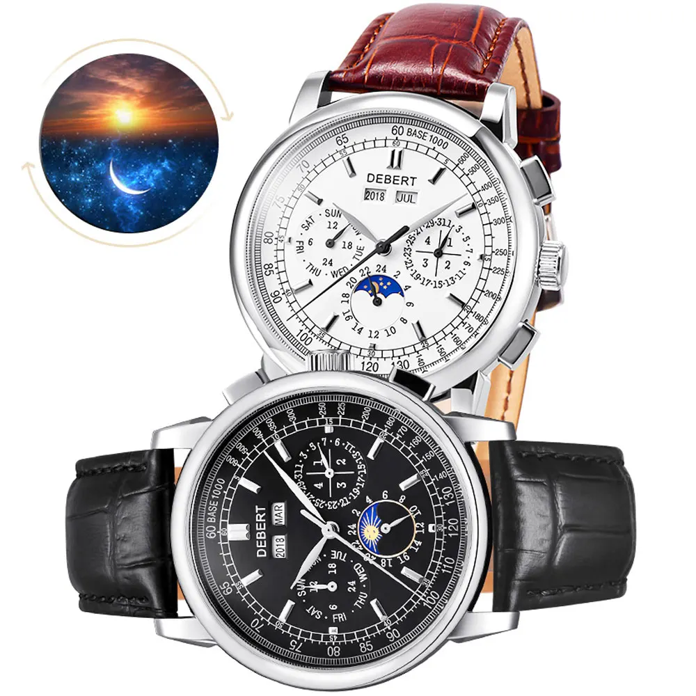 relogio masculino Debert Watch Men Military Automatic Watch Mens Watches Top Brand Luxury Leather Sports Wristwatch Date Clock
relogio masculino Debert Watch Men Military Automatic Watch Mens Watches Top Brand Luxury Leather Sports Wristwatch Date Clock
