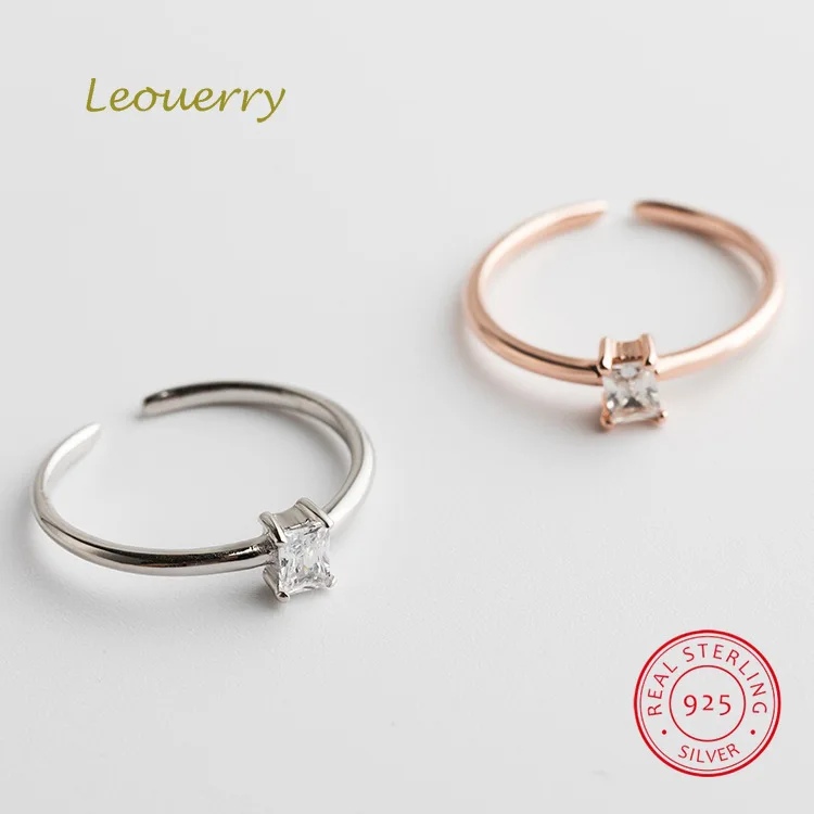 Leouerry 925 Sterling Silver Simple Design Zircon Open Rings Women Wedding Engagement Adjustable Thin Finer Ring Fine Jewelry
Leouerry 925 Sterling Silver Simple Design Zircon Open Rings Women Wedding Engagement Adjustable Thin Finer Ring Fine Jewelry