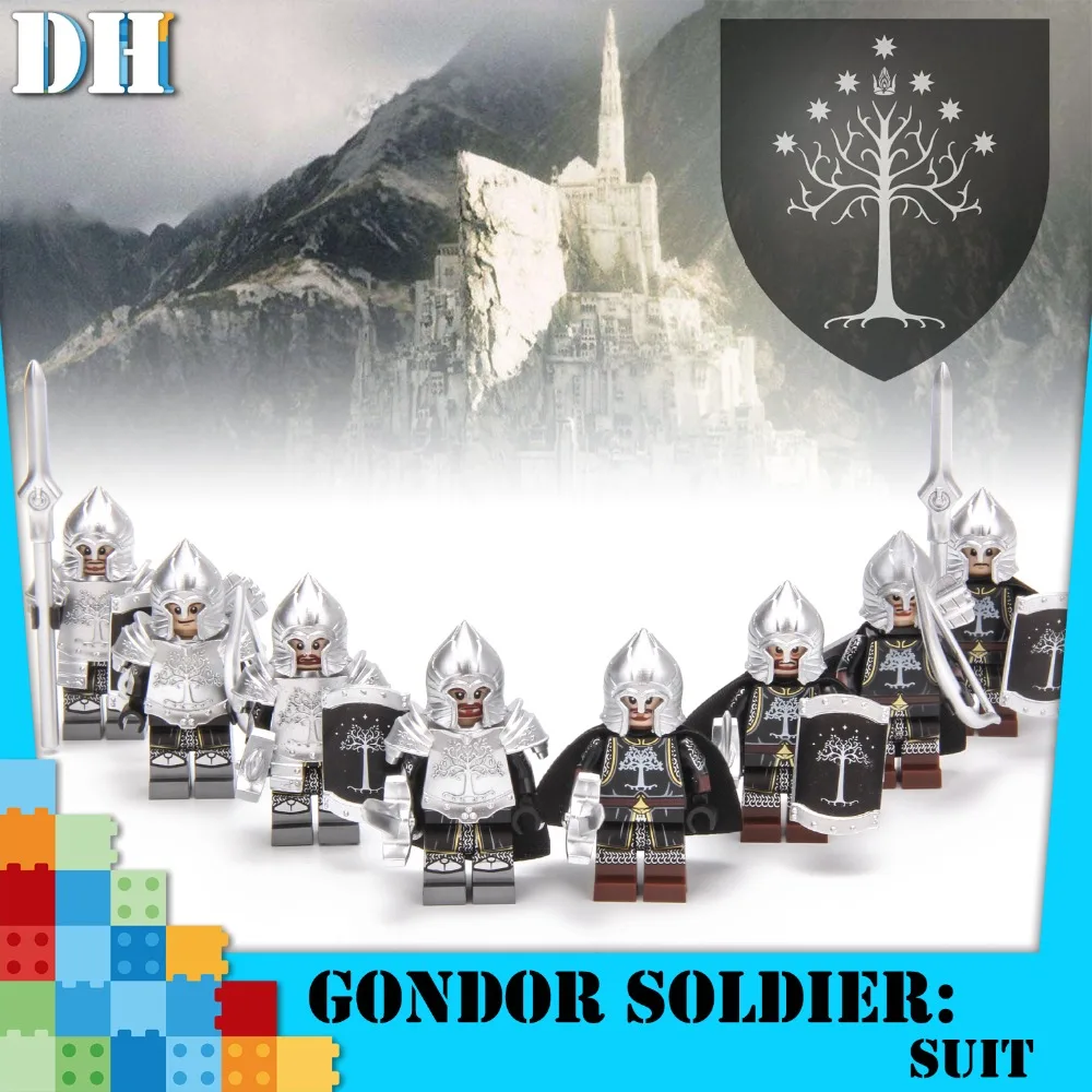 Single Medieval Knight Lord of the Rings Figures Soldier of Gondor Spear Archer Sword Model building blocks figures bricks toys
Single Medieval Knight Lord of the Rings Figures Soldier of Gondor Spear Archer Sword Model building blocks figures bricks toys