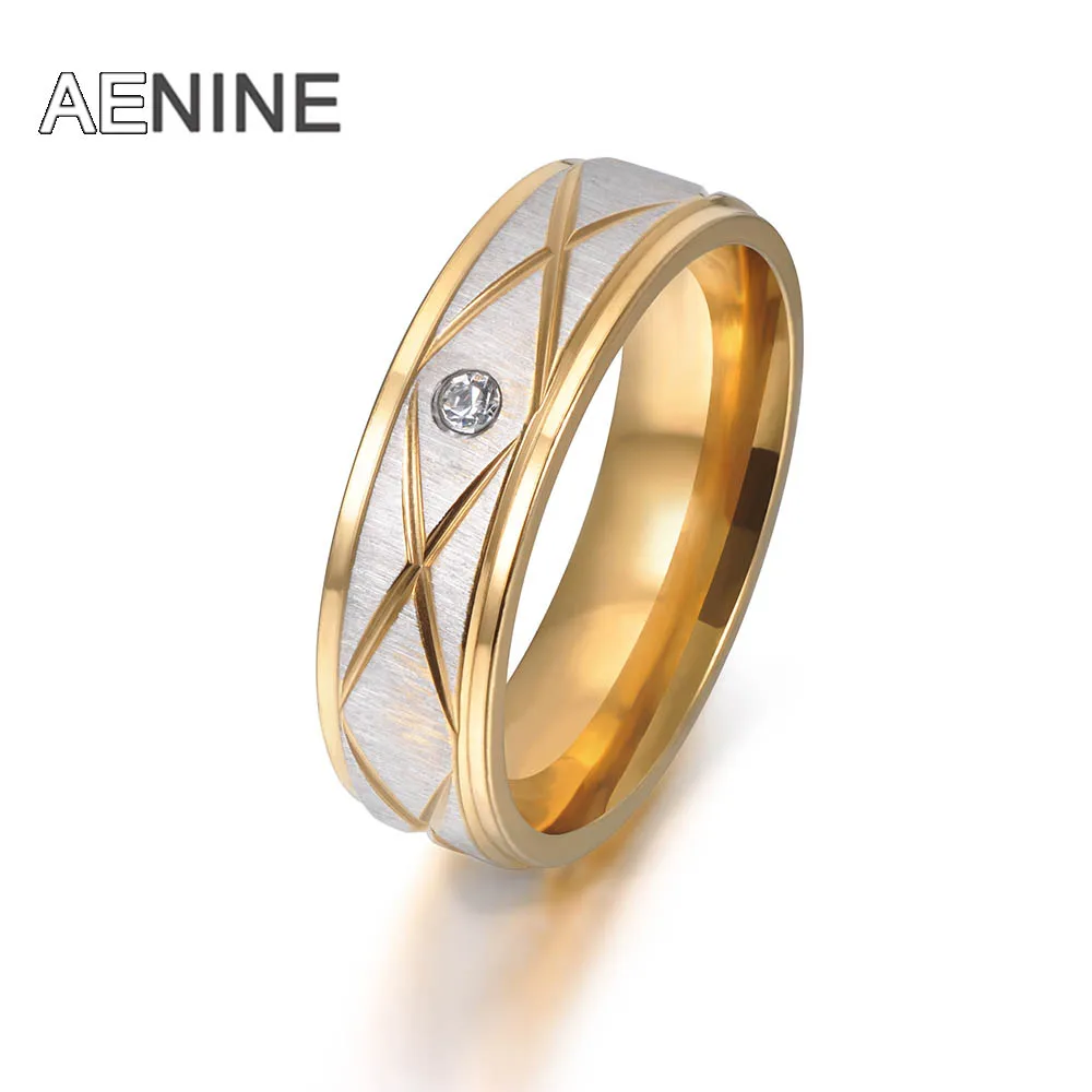 AENINE Gold Color Simple Single Cubic Zirconia Rings Jewelry 316L Stainless Steel Trendy Engagement Men Ring R171450060G
AENINE Gold Color Simple Single Cubic Zirconia Rings Jewelry 316L Stainless Steel Trendy Engagement Men Ring R171450060G