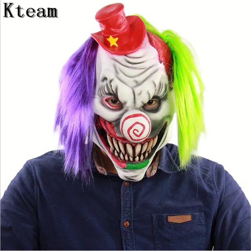 New Green Hair Scary Latex Stephen King's It Clown Pennywise Costume Party Mask Dress Funny Cosplay Joker Clown Masks Props Gift
New Green Hair Scary Latex Stephen King's It Clown Pennywise Costume Party Mask Dress Funny Cosplay Joker Clown Masks Props Gift