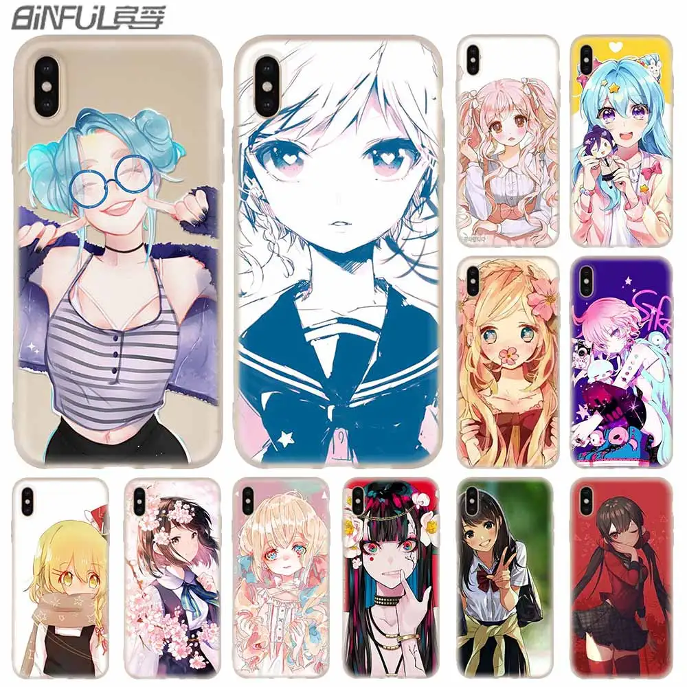 Sweet Anime Girl Comic Cover Case Silicone soft for iPhone X 11 Pro XS Max XR 6 7 8 Plus 5 4 S Phone Cases TeleFoonhoesjes Etui
Sweet Anime Girl Comic Cover Case Silicone soft for iPhone X 11 Pro XS Max XR 6 7 8 Plus 5 4 S Phone Cases TeleFoonhoesjes Etui