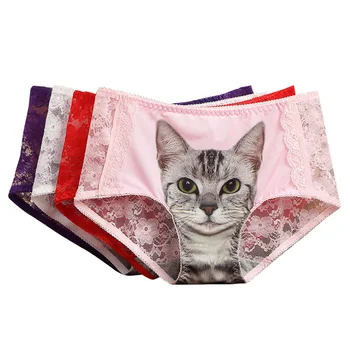 Sexy 3D Cat Panties Lace Underwear Women Cute Seamless Briefs Female Mid-rise Cotton Underpants Transparent Lingerie Intimates
Sexy 3D Cat Panties Lace Underwear Women Cute Seamless Briefs Female Mid-rise Cotton Underpants Transparent Lingerie Intimates