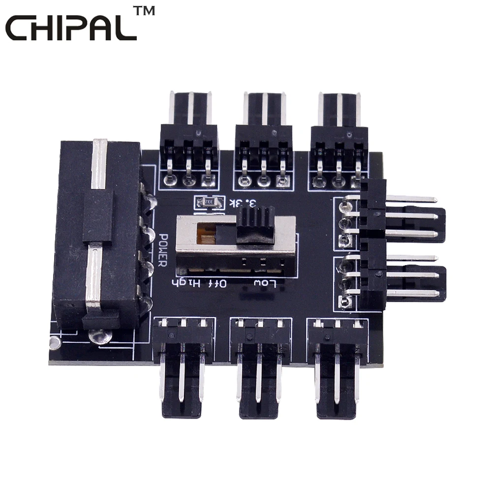 CHIPAL 10 шт. 4-контактный разветвитель мощности от 1 до 8 3-контактный 12 В концентратор