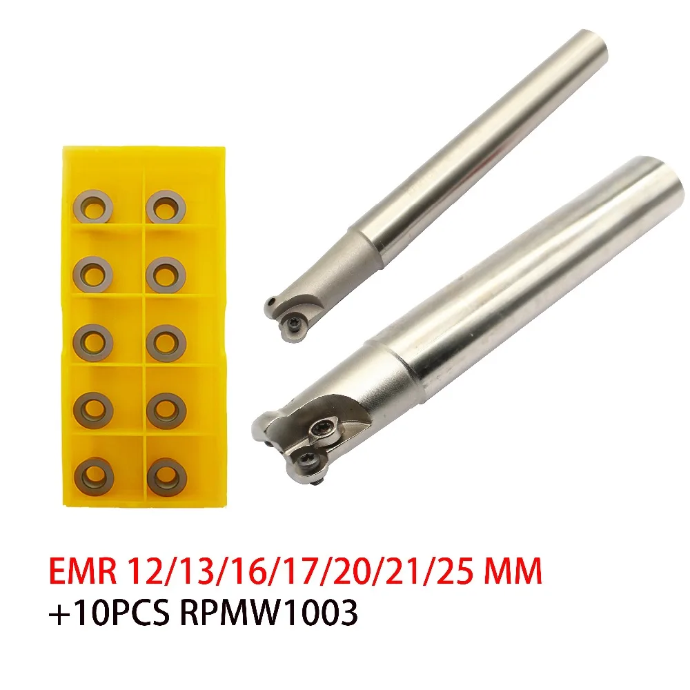 EMR + 10PCS RPMW1003 C12 C16 C19 C20 5R profile milling Strengthen seismic CNC milling cutter round nose knife
EMR + 10PCS RPMW1003 C12 C16 C19 C20 5R profile milling Strengthen seismic CNC milling cutter round nose knife