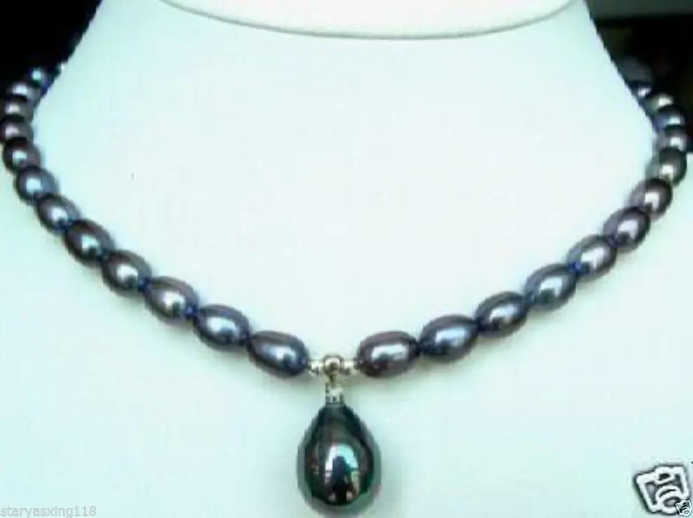 10X10 jewerly free shipping 7-9mm Black Akoya Pearl Necklace Shell Pearl Pendant
10X10 jewerly free shipping 7-9mm Black Akoya Pearl Necklace Shell Pearl Pendant