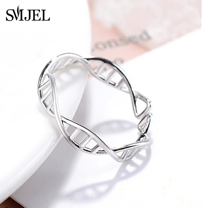 SMJEL New Biology DNA Rings for Women Minimalist Double Helix Anel Ring Men Chemistry Molecule Jewelry Gifts bague SYJZ080
SMJEL New Biology DNA Rings for Women Minimalist Double Helix Anel Ring Men Chemistry Molecule Jewelry Gifts bague SYJZ080