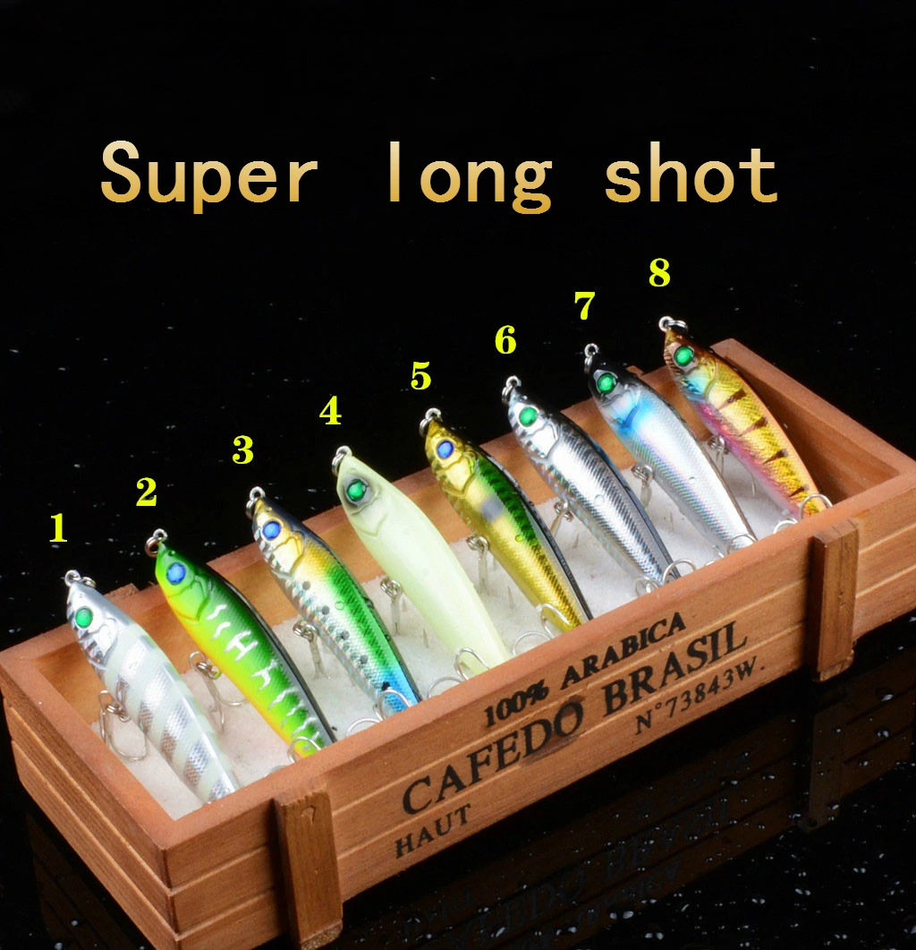 1Pcs 8cm/15g Deep Water Pencil Fishing Lure Wobblers Isca Artificial For Super Long Shot Vissen Pesca Jig Tackle Trough | Спорт и