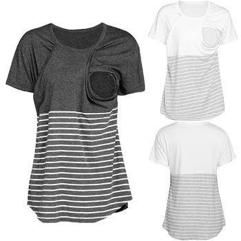 Women Pregnant Maternity Blouse Nursing Breastfeeding Stripe Top T-Shirt Women Pregnancy Shirts Ropa Embarazada Ropa Mujer
Women Pregnant Maternity Blouse Nursing Breastfeeding Stripe Top T-Shirt Women Pregnancy Shirts Ropa Embarazada Ropa Mujer