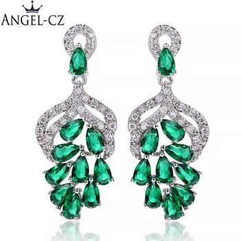 ANEGLCZ Gorgeous Female CZ Wedding Prom Jewelry With 9Pcs Pear Cut Austrian Green Crystal Women Big Dangle Drop Earrings AE159
ANEGLCZ Gorgeous Female CZ Wedding Prom Jewelry With 9Pcs Pear Cut Austrian Green Crystal Women Big Dangle Drop Earrings AE159