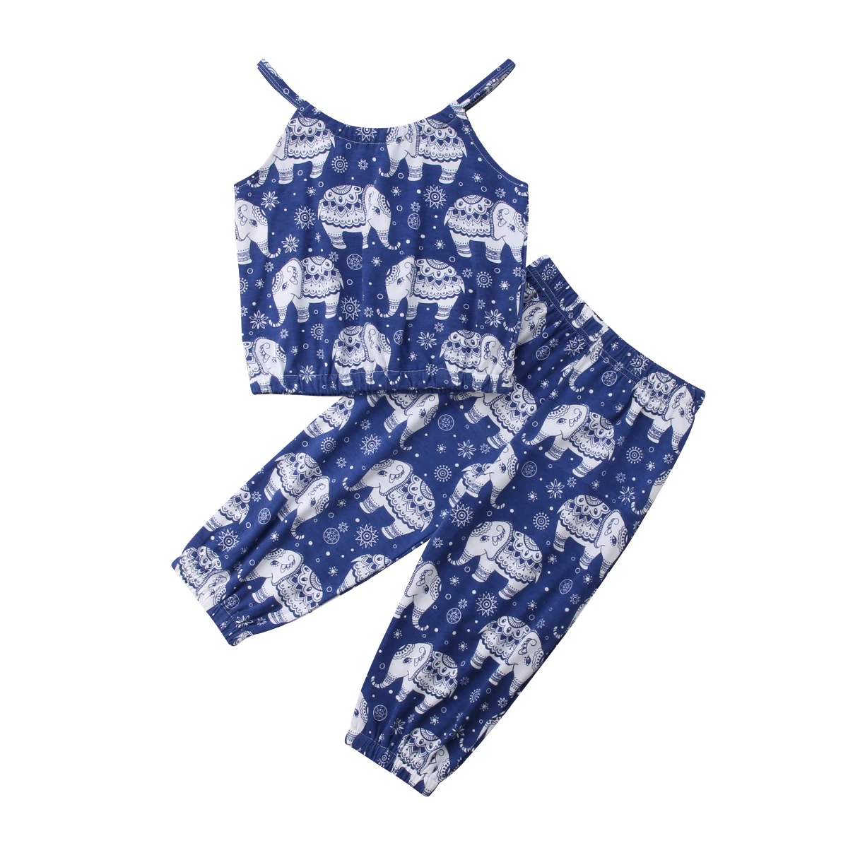 Summer Toddler Baby Kid Girl Elephant Print Outfits Camisole T-shirt Top Vest+Loose Long Pants Baby Kids Girls Clothes Sets new
Summer Toddler Baby Kid Girl Elephant Print Outfits Camisole T-shirt Top Vest+Loose Long Pants Baby Kids Girls Clothes Sets new