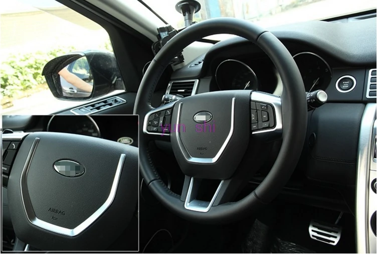 ABS Chrome Car Steering Wheel Sequins Decoration Interior Modified Stickers Car-styling For Land Rover 2015-16 DISCOVERY SPORT