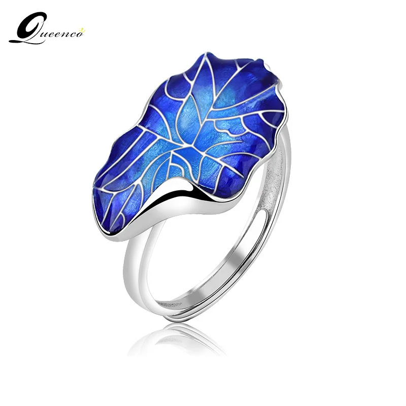 Cloisonne Lotus Leaf Ring Wedding Rings Silver Plated Rings Vintage Jewelry Chinese Style Women Accessories
Cloisonne Lotus Leaf Ring Wedding Rings Silver Plated Rings Vintage Jewelry Chinese Style Women Accessories