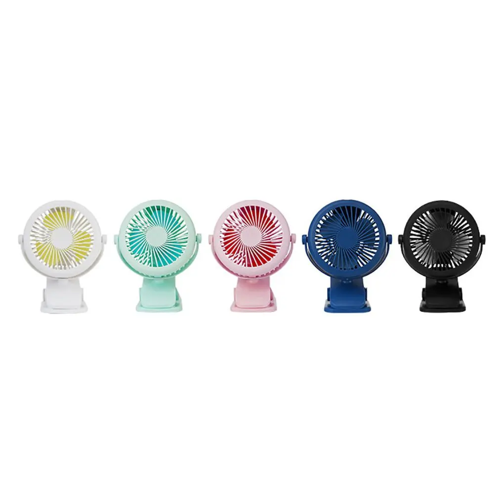 Portable 360 degree rotating USB fan USB charging mini clip small fan car portable Clip On Mini Desk Car Fan