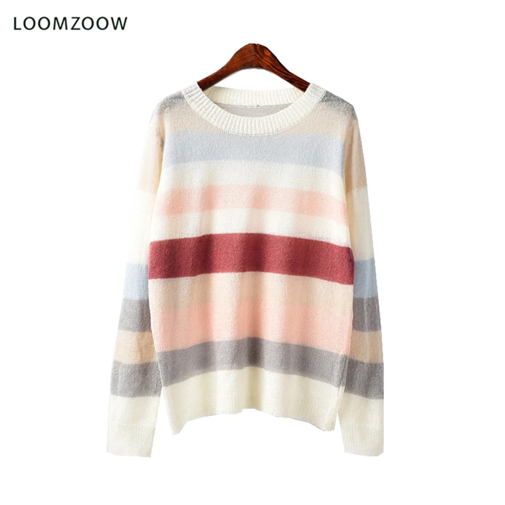 2018 Spring Womens Tops and Blouses Striped Color Block Top Women O-Neck Mohair Sweater Blouse Women Ladies Knitwear Clothes
2018 Spring Womens Tops and Blouses Striped Color Block Top Women O-Neck Mohair Sweater Blouse Women Ladies Knitwear Clothes
