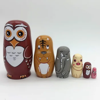 6 Pcs/Set Owl Animal Russian Matryoshka Dolls Handmade Wooden Basswood Nesting Dolls Set Matryoshka Dolls Toys Home Decor Toys
6 Pcs/Set Owl Animal Russian Matryoshka Dolls Handmade Wooden Basswood Nesting Dolls Set Matryoshka Dolls Toys Home Decor Toys