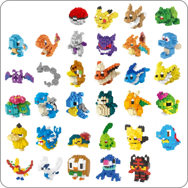 LNO Anime Pocket Monster Pikachu Blastoise Venusaur Charizard Gyarados Pokeball Mini Building Diamond DIY Nano Blocks Toy no box
LNO Anime Pocket Monster Pikachu Blastoise Venusaur Charizard Gyarados Pokeball Mini Building Diamond DIY Nano Blocks Toy no box