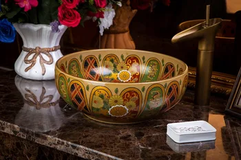 China Artistic Handmade ceramic sink wash basin Ceramic Counter Top Wash Basin Bathroom Sinks ceramic vanity basin
China Artistic Handmade ceramic sink wash basin Ceramic Counter Top Wash Basin Bathroom Sinks ceramic vanity basin