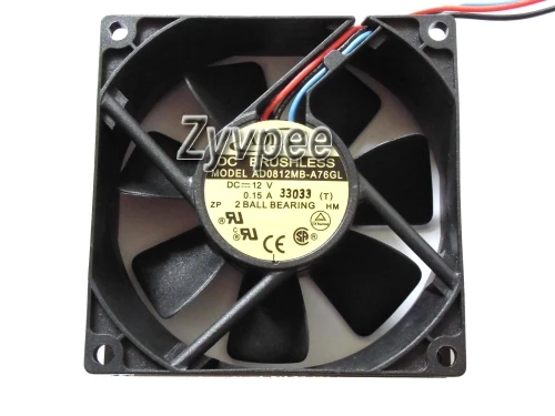 ADDA 8025 AD0812MB-A76GL 12V 0.13A 3Wire Cooling Fan