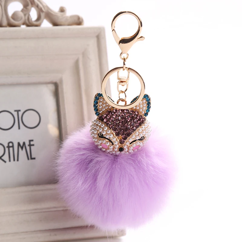 Women Crystal Fluffy Keychain Fox Pompom Key Ring llavero Pom Pom Fox Fur Ball Key Chain Bag Chaveiro Femme Porte clef Keychain
Women Crystal Fluffy Keychain Fox Pompom Key Ring llavero Pom Pom Fox Fur Ball Key Chain Bag Chaveiro Femme Porte clef Keychain