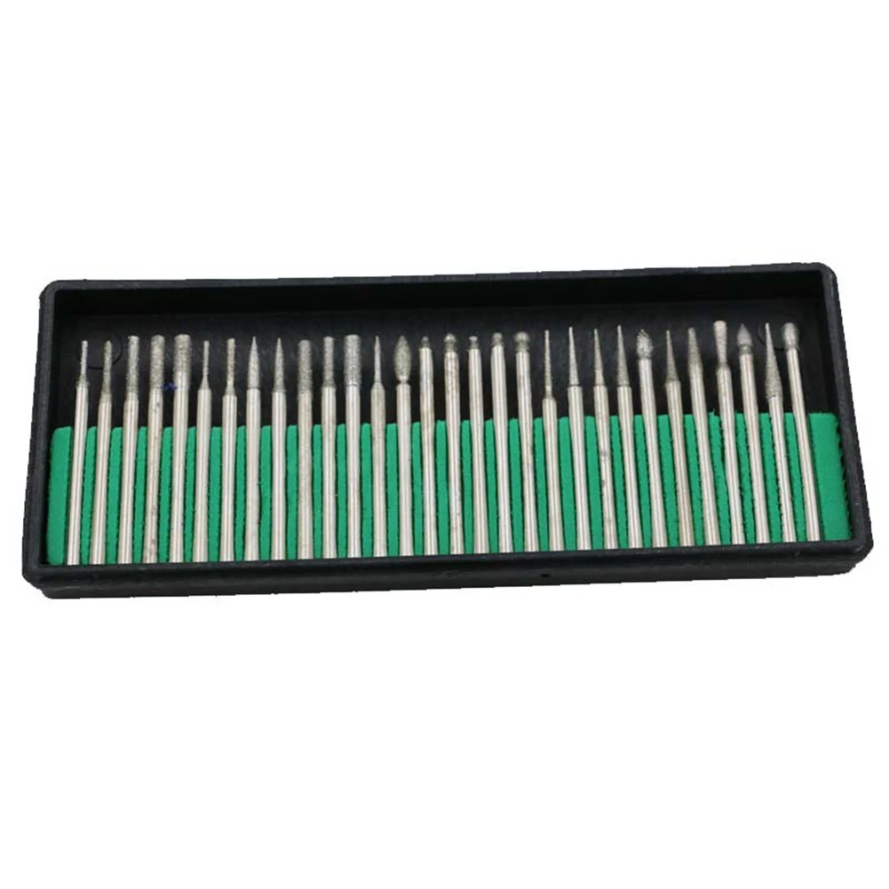 30pcs/lot Superior Diamond Burr Bits Drill For Engraving Carving Rotary Tool 3mm 38mm
30pcs/lot Superior Diamond Burr Bits Drill For Engraving Carving Rotary Tool 3mm 38mm