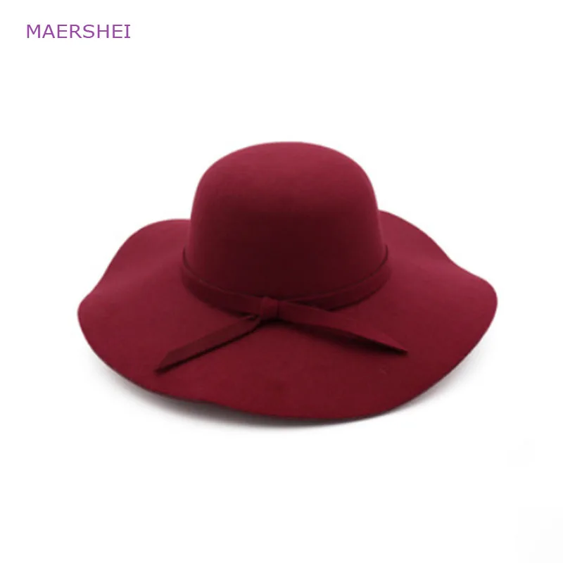 MAERSHEI Vintage black woolen hat dome bow lotus leaf big hat lady autumn and winter hat temperament hat
MAERSHEI Vintage black woolen hat dome bow lotus leaf big hat lady autumn and winter hat temperament hat