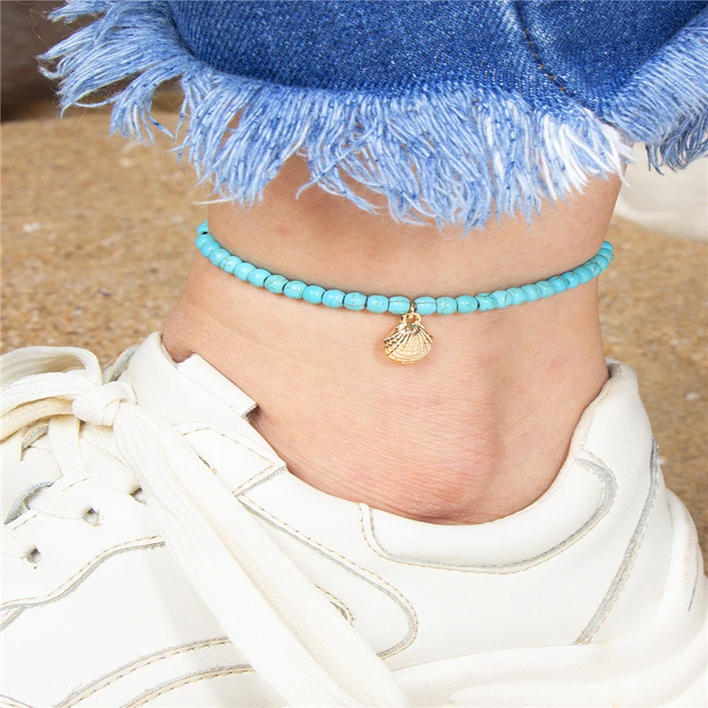 HuaTang Bohemia Blue Beaded Shell Pendant Anklet Set for Women Adjustable Charming Multilayer Foot Chains Anklet Tobillera 7043
HuaTang Bohemia Blue Beaded Shell Pendant Anklet Set for Women Adjustable Charming Multilayer Foot Chains Anklet Tobillera 7043