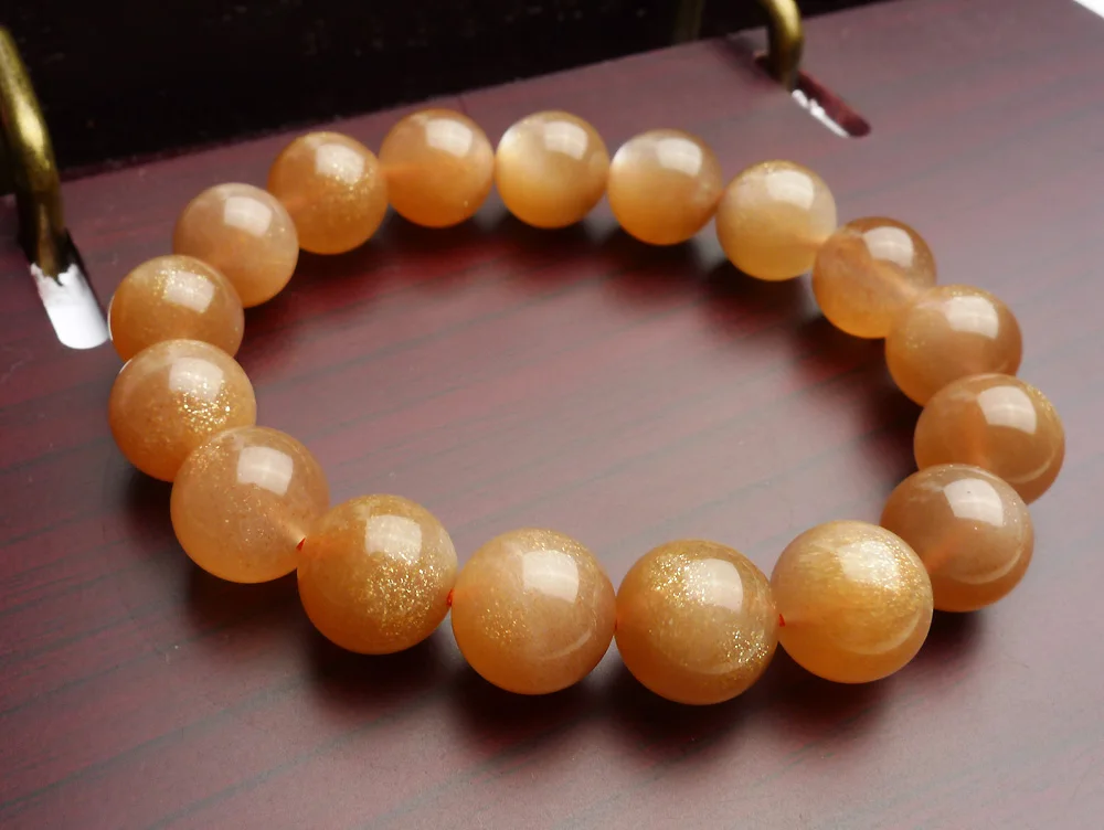 13mm Newly Natural Sunstone Orange Moonstone Flash Light Crystal Round Beads Bracelet Women Men Healing Stone Fashion AAAAA
13mm Newly Natural Sunstone Orange Moonstone Flash Light Crystal Round Beads Bracelet Women Men Healing Stone Fashion AAAAA