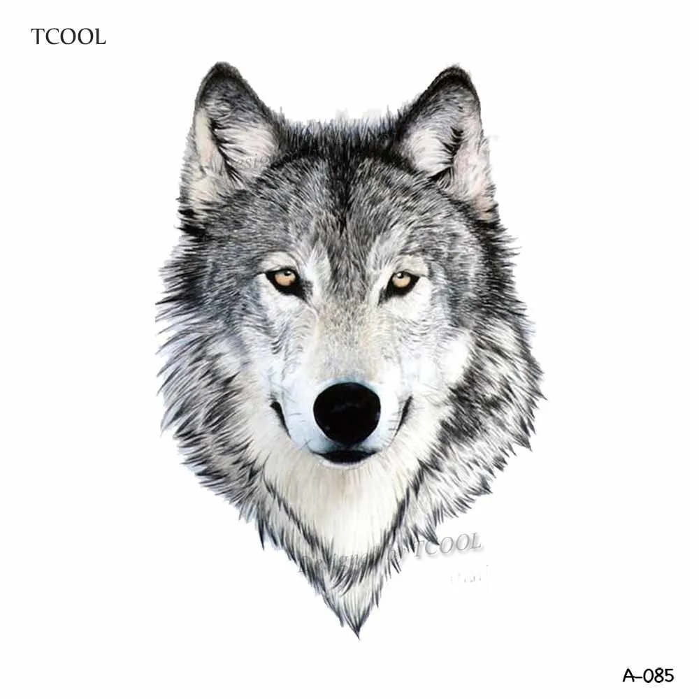 Фото Временная тату-наклейка HXMAN Wolf для женщин модные сексуальные татуировки