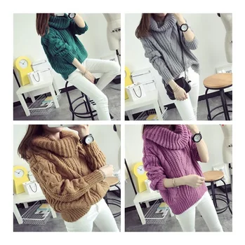 Women Turtleneck Twist Sweaters Autumn Winter Warm Casual Pullover Female Oversized Sweater European Pull Jumpers Sweaters
Women Turtleneck Twist Sweaters Autumn Winter Warm Casual Pullover Female Oversized Sweater European Pull Jumpers Sweaters