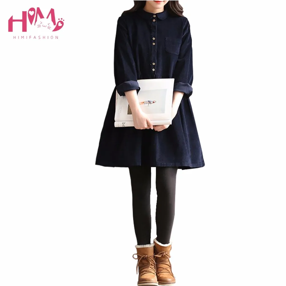 2017 Spring Slim Preppy Style Casual Women Thick Dress Wine Red Corduroy Solid Vintage Button Decoration Mori Girl Pleated Dress
2017 Spring Slim Preppy Style Casual Women Thick Dress Wine Red Corduroy Solid Vintage Button Decoration Mori Girl Pleated Dress
