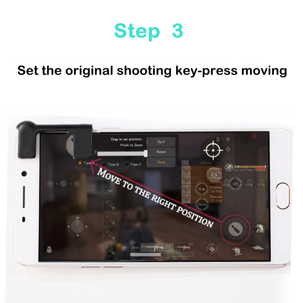 4 in 1 Free Fire PUBG Mobile Controller Gamepad Trigger Button Aim Buttons Smartphone Games L1 R1 Shooter Gamepads For iPhone