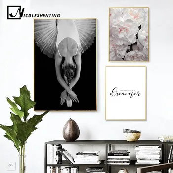 Flower Ballet Dancing Woman Wall Art Canvas Print Nordic Poster Quotes Painting Decorative Picture Modern Living Room Decoration
Flower Ballet Dancing Woman Wall Art Canvas Print Nordic Poster Quotes Painting Decorative Picture Modern Living Room Decoration