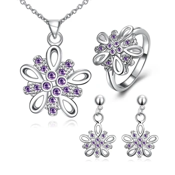 New Arrival Flower Created Garnet White Zircon Stamp Silver Color Jewelry Sets For Women Necklace Pendant Earrings Rings SPS011
New Arrival Flower Created Garnet White Zircon Stamp Silver Color Jewelry Sets For Women Necklace Pendant Earrings Rings SPS011