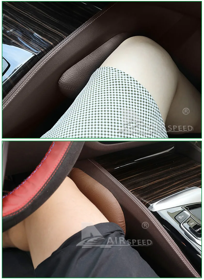  Leather Leg Cushion Knee Pad Thigh Support Pillow Interior Car Accessories for BMW E46 E39 E60 E90 E36 F30 F10 X5 Z4 7 (9)