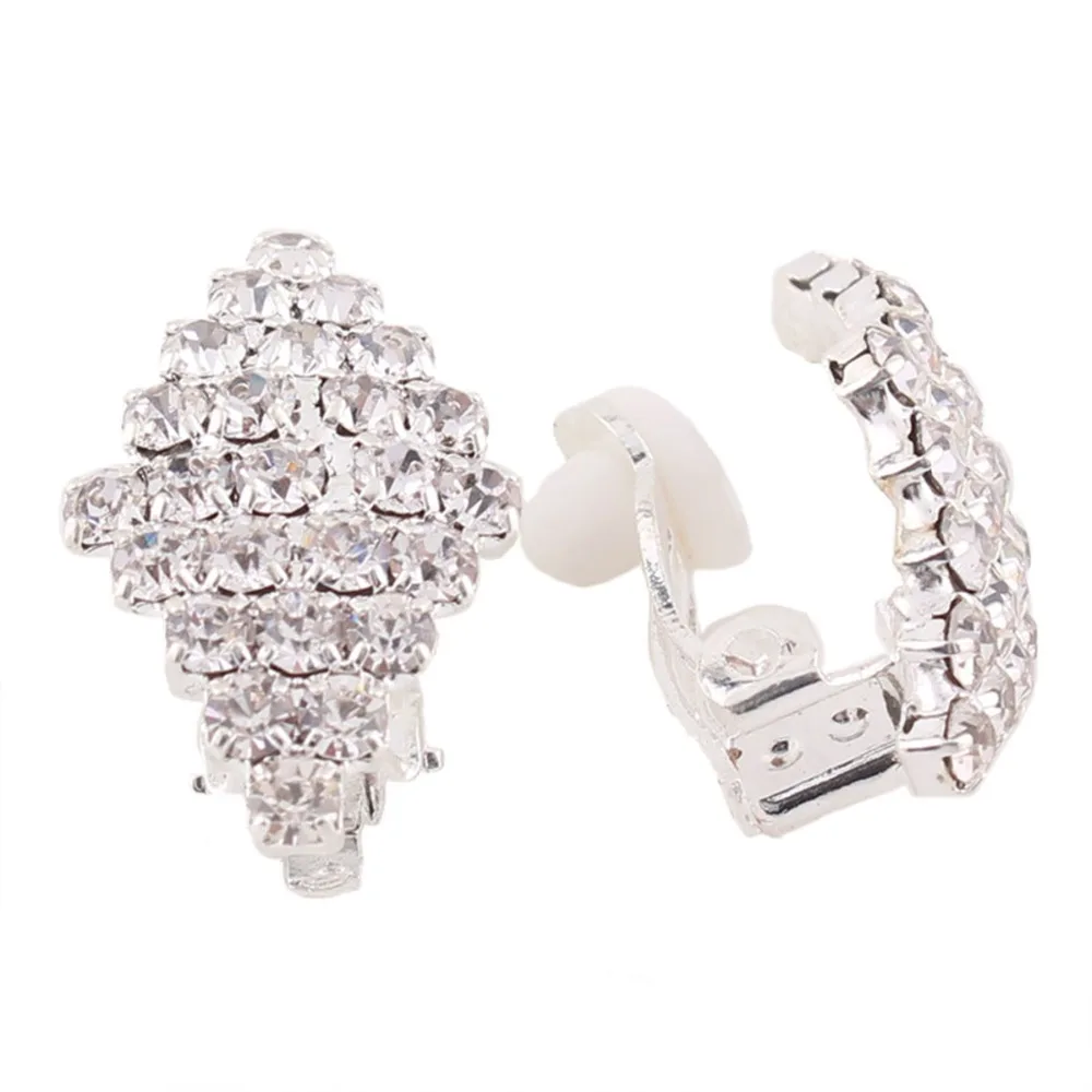 グレースジュン新しいデザイン幾何スタイルブライダルラインストーンピアスについて女性いいえ穴耳クリップ時装ジュエリーアクセサリー グレースジュン新しいデザイン幾何スタイルブライダルラインストーンピアスについて女性いいえ穴耳クリップ時装ジュエリーアクセサリー