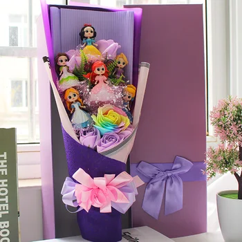 6pcs Lovely The princess toys cartoon bouquet gift box with Artificial flowers creative Graduation/Birthday/Valentine gifts
6pcs Lovely The princess toys cartoon bouquet gift box with Artificial flowers creative Graduation/Birthday/Valentine gifts