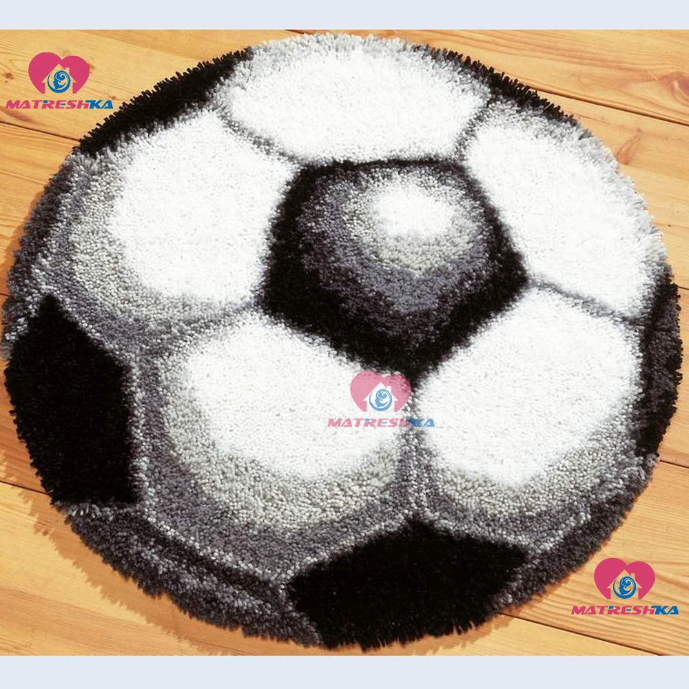 Latch Hook Rug Kits DIY Needlework Unfinished Crocheting Rug Yarn Cushion Mat Football 3D Embroidery Decorative Carpet Custom
Latch Hook Rug Kits DIY Needlework Unfinished Crocheting Rug Yarn Cushion Mat Football 3D Embroidery Decorative Carpet Custom