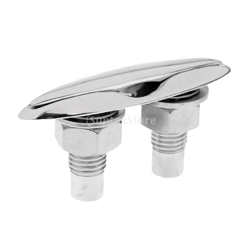 5.7" 145mm Marine Grade 316 Stainless Steel Boat Pop-up Pull-up Cleat Flush Mount