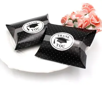 Black Graduation Bachelor cap gift Favor Boxes 100PCS "Thank You" Pillow Candy Box Graduation favors supplier
Black Graduation Bachelor cap gift Favor Boxes 100PCS "Thank You" Pillow Candy Box Graduation favors supplier