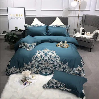100% Egyptian Cotton Tribute silk Luxury Bedding Set 4Pcs King Queen Size green Bed Sheet set Duvet cover Pillowcases
100% Egyptian Cotton Tribute silk Luxury Bedding Set 4Pcs King Queen Size green Bed Sheet set Duvet cover Pillowcases