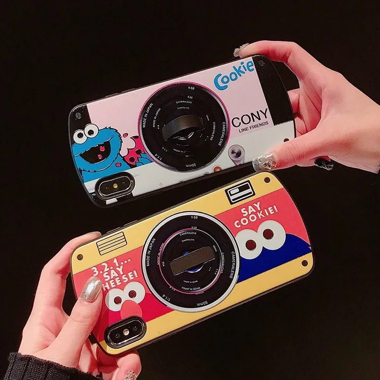 Retro Camera Cute Sesame Street Cookie Elmo Phone Case For iPhone X XsMax XR 6 6S 7 8 Puls Cases Hidden Stand Holder Soft Cover
Retro Camera Cute Sesame Street Cookie Elmo Phone Case For iPhone X XsMax XR 6 6S 7 8 Puls Cases Hidden Stand Holder Soft Cover